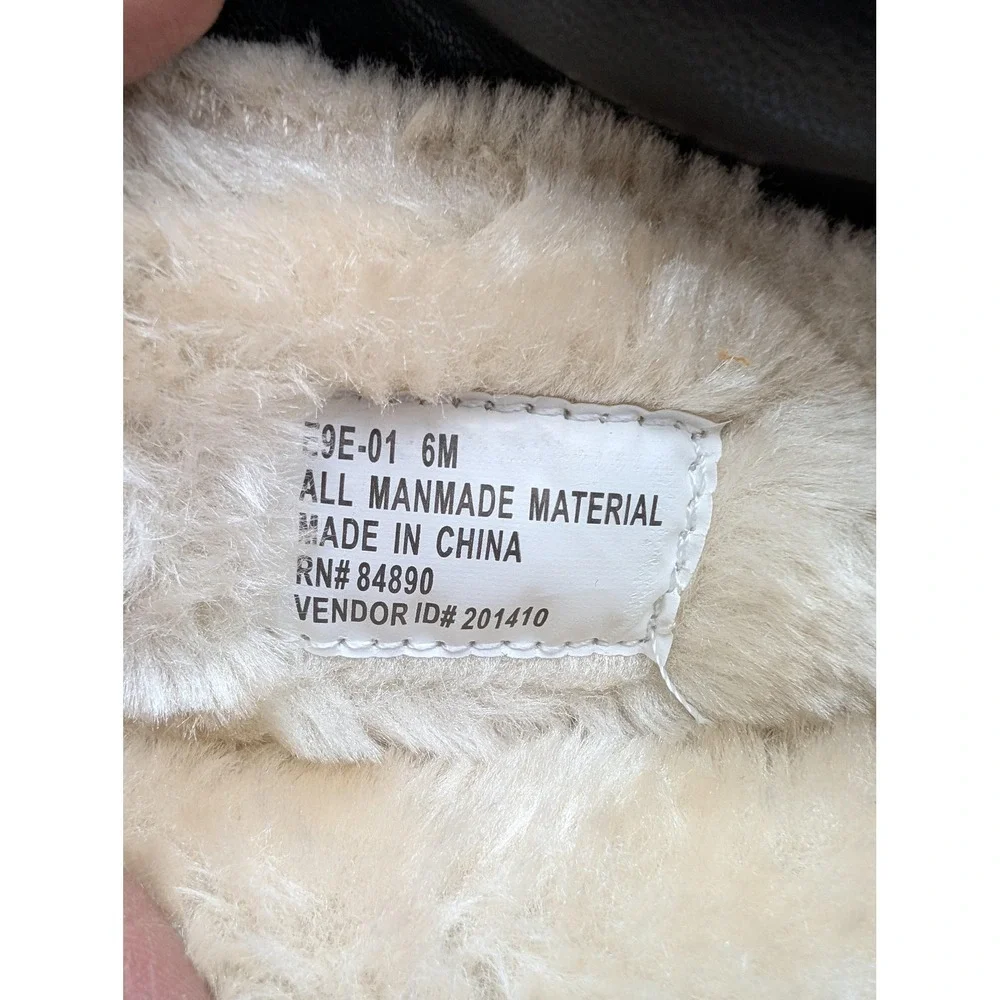 Tudor Court Snow Boots Womens Size 6‎ Black Faux Fur Lined Ankle Winter Shoes